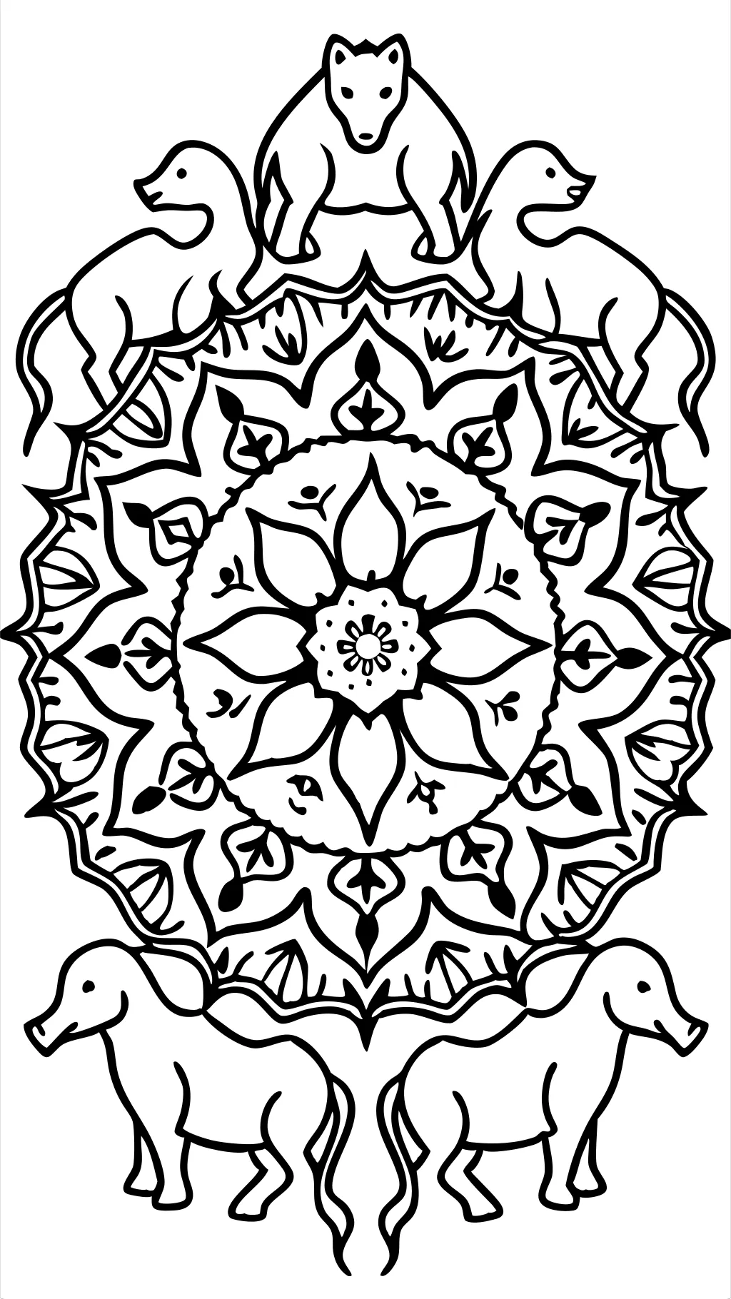 mandala coloring pages animals